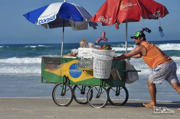 Praia dos Ingleses, no norte de Florianópolis, Santa Catarina